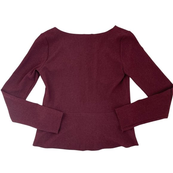 See By Chloe Deep Red Textured Blouse - Picture 9 of 11